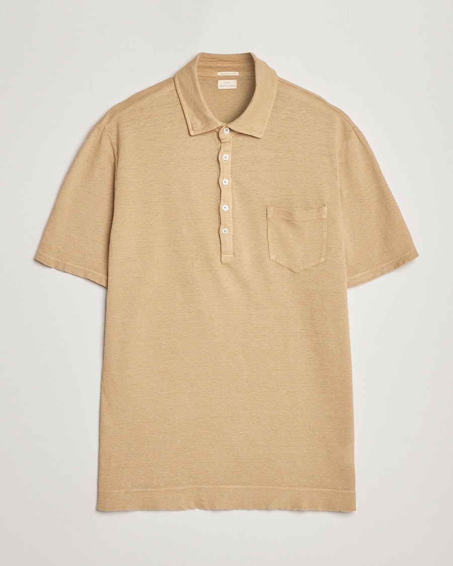 Herr | Massimo Alba | Massimo Alba | Wembley Linen Polo Sand