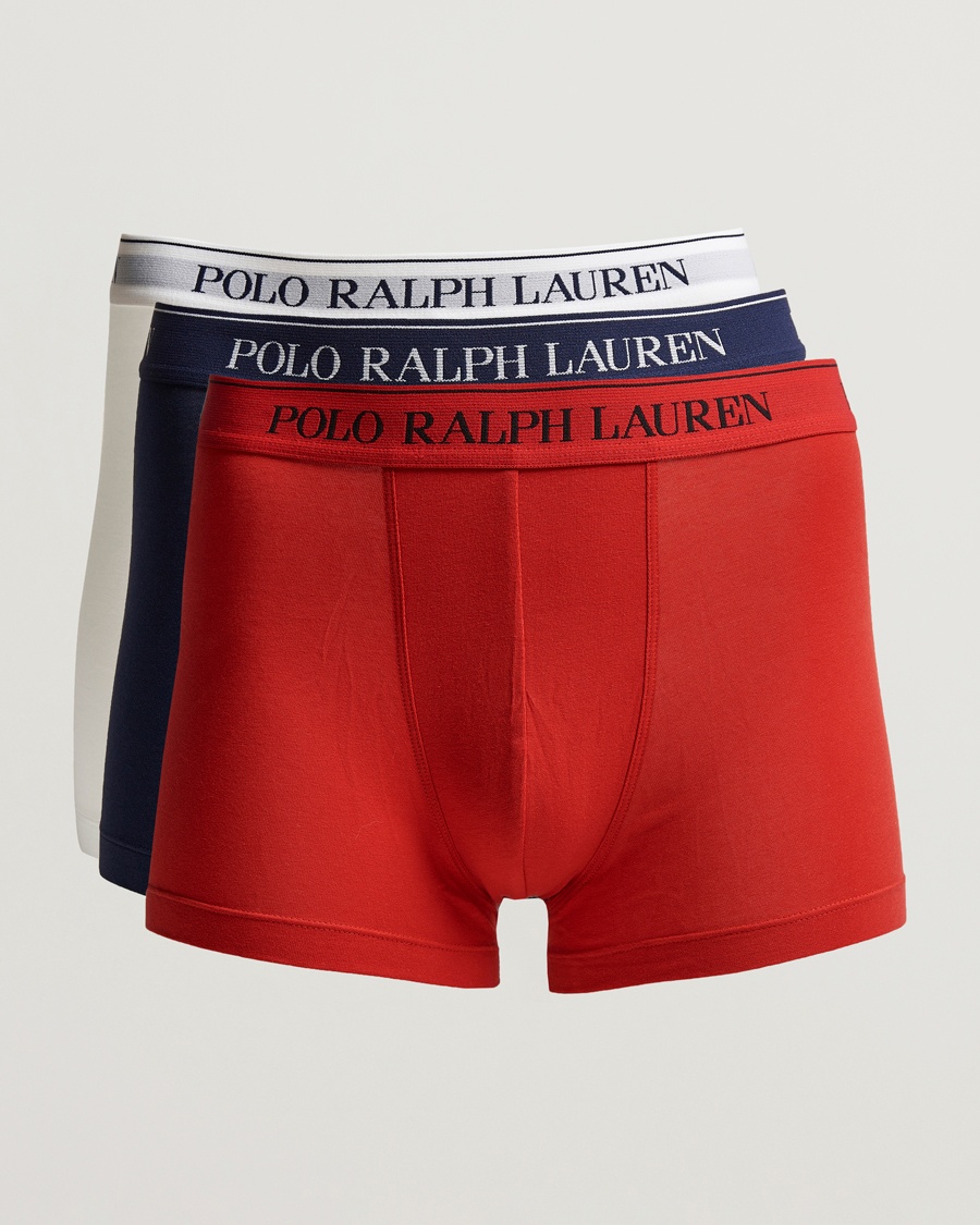 Polo Ralph Lauren 3-Pack Trunk Red/White/Navy – Vit
