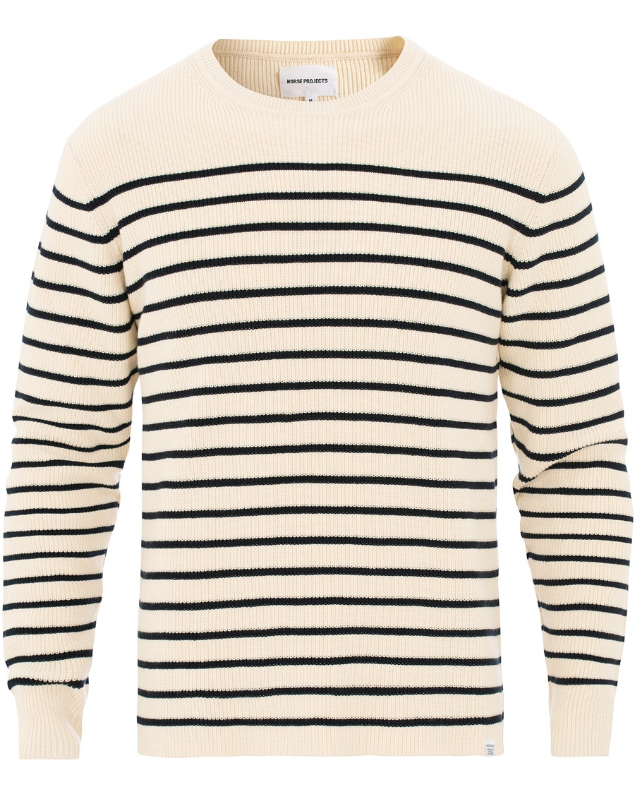  Verner Normandy Cotton Stripe Pullover Ecru