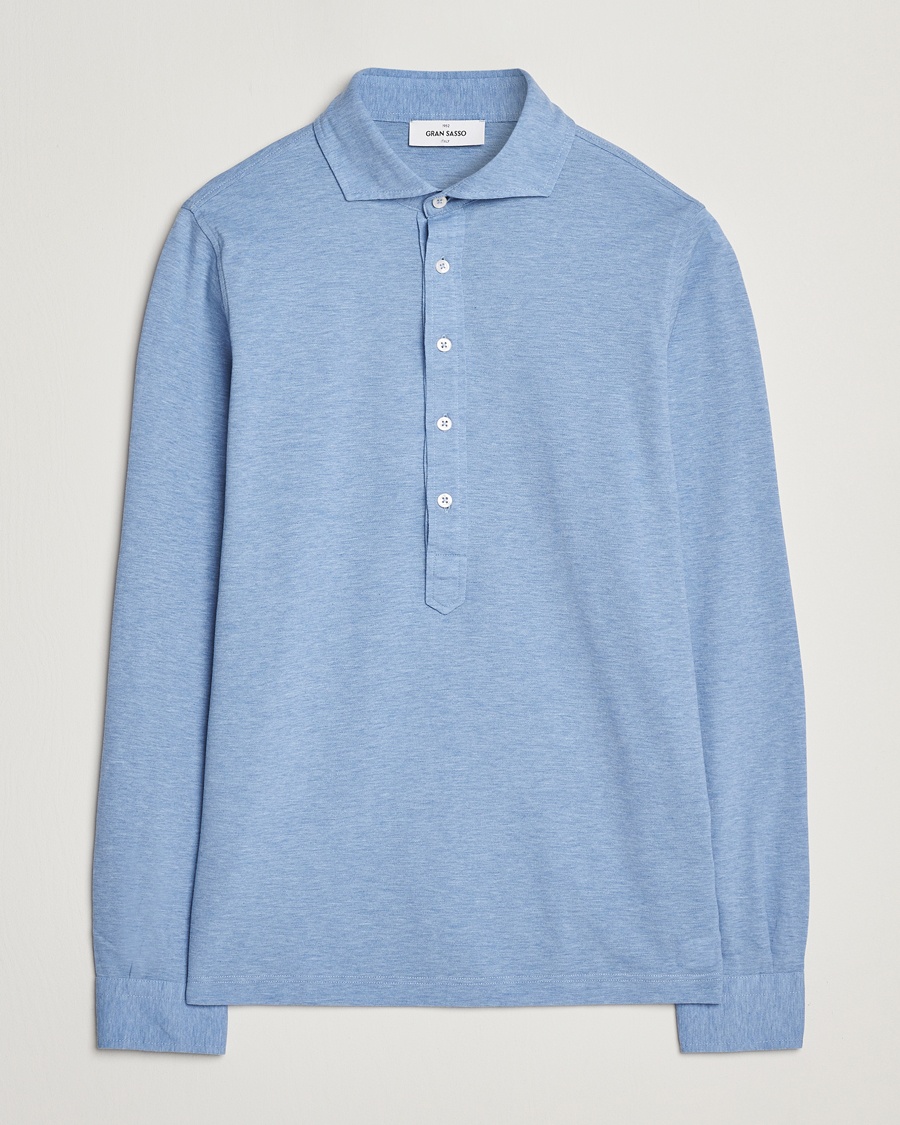 Gran Sasso Popover Shirt Light Blue – Blå