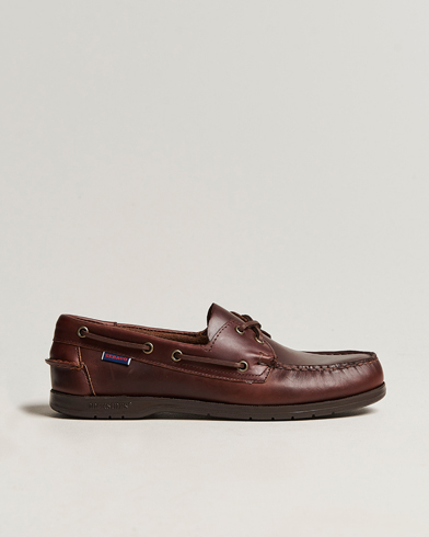 Herr | Skor | Sebago | Endeavor Oiled Leather Boat Shoe Brown