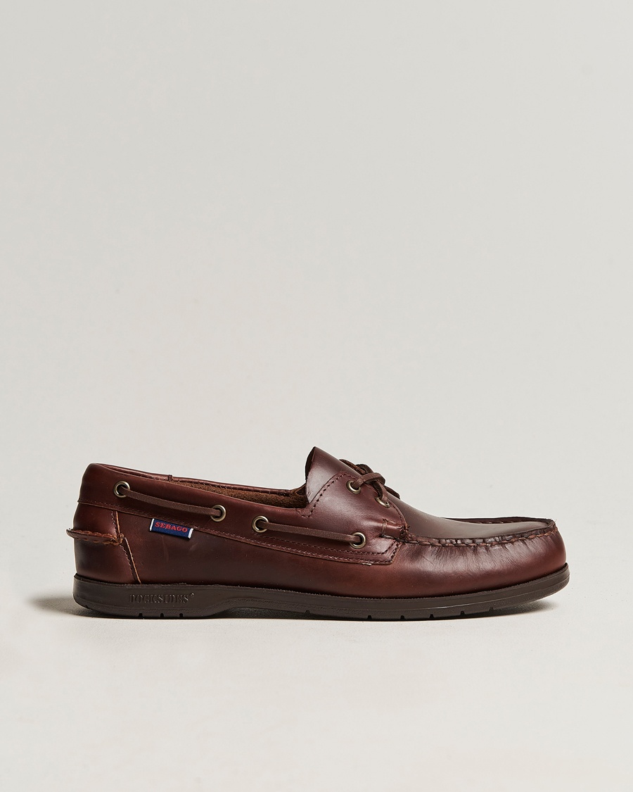 Herr | | Sebago | Endeavor Oiled Leather Boat Shoe Brown