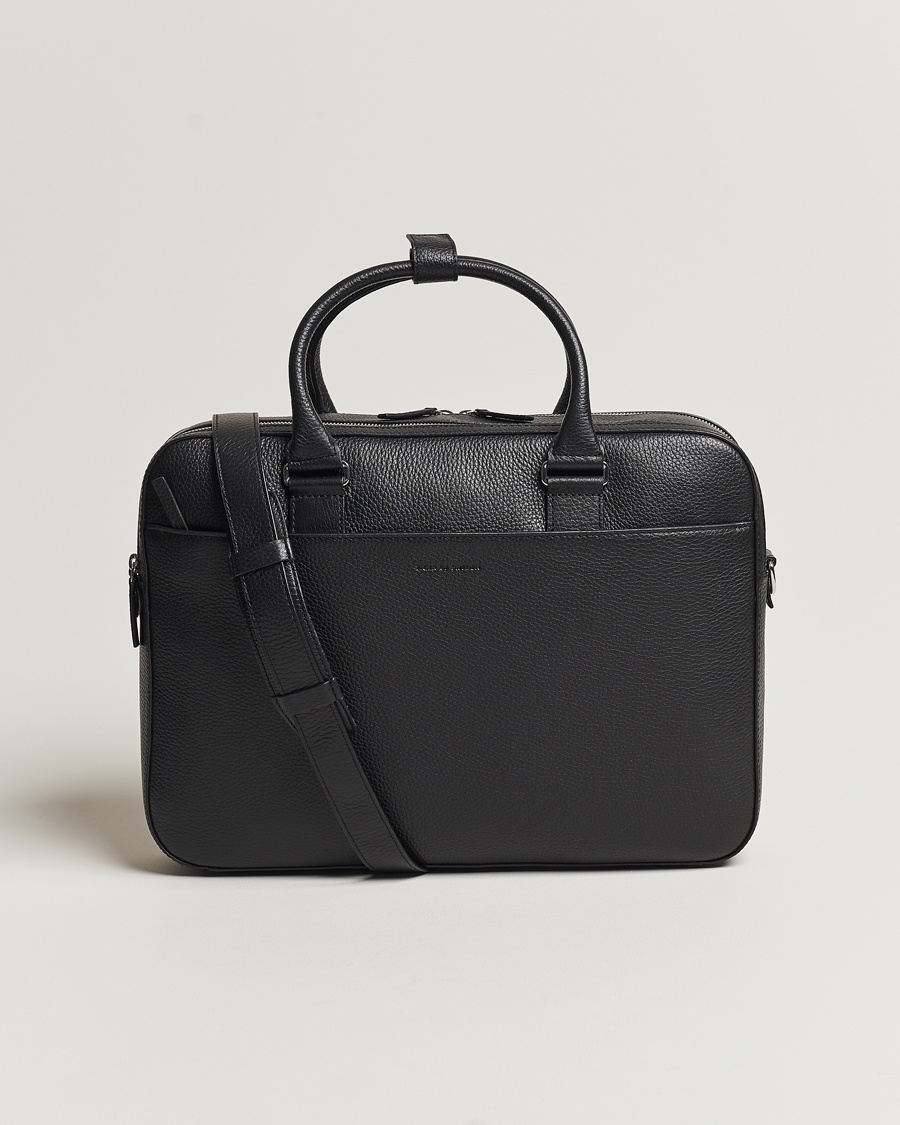 Herr | Portföljer | Tiger of Sweden | Burin Grained Leather Breifcase Black