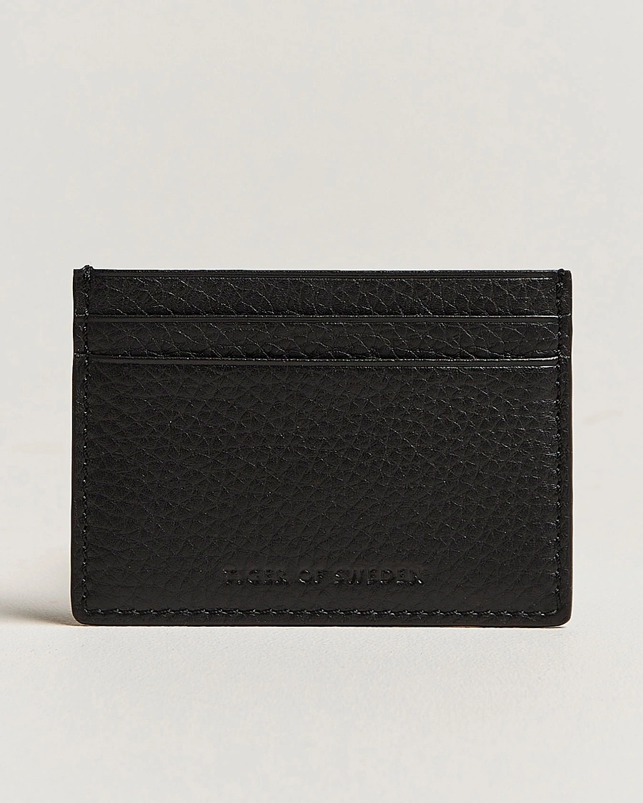 Herr | | Tiger of Sweden | Wake Grained Leather Cardholder Black
