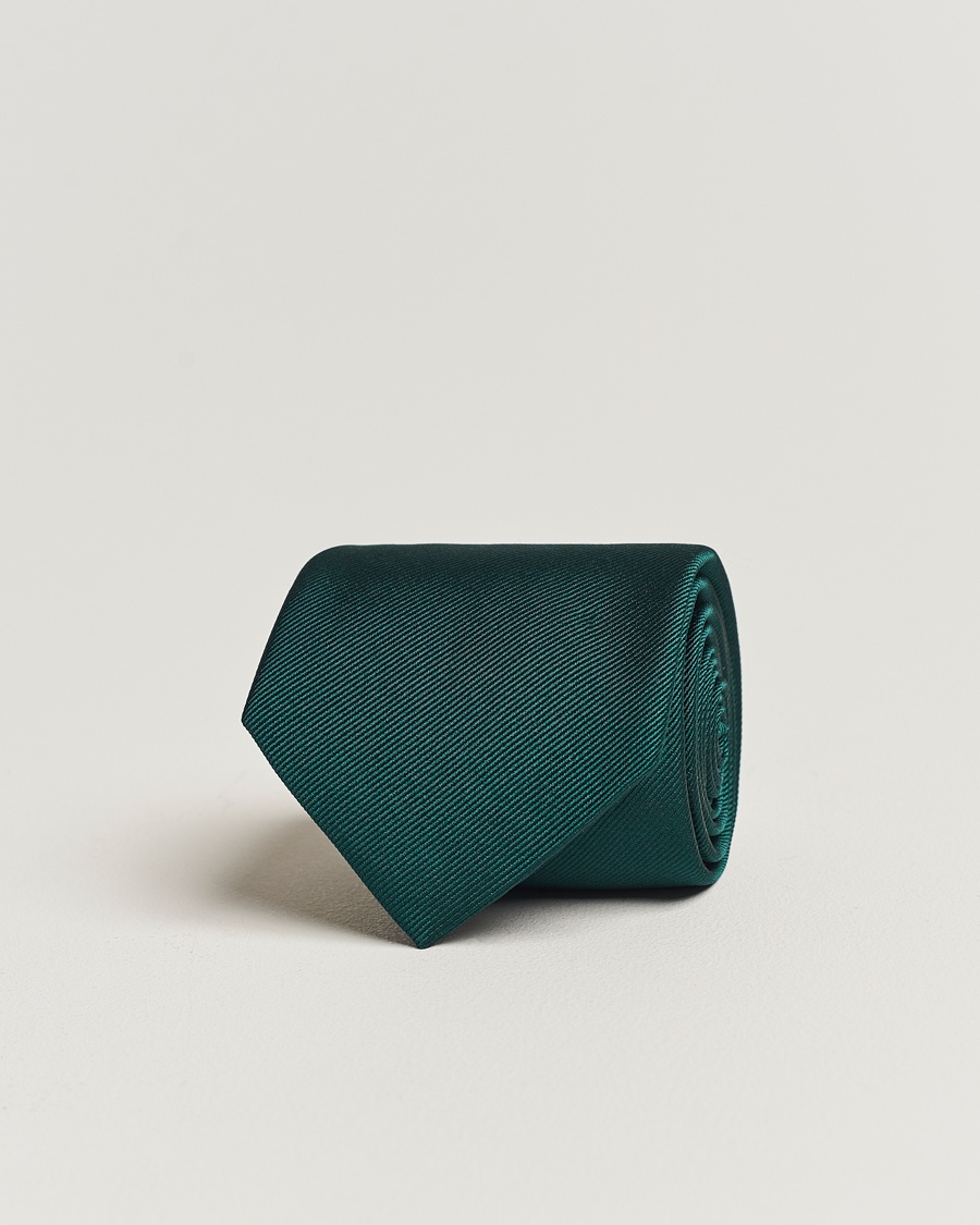 Herr | Amanda Christensen | Amanda Christensen | Plain Classic Tie 8 cm Dark Green