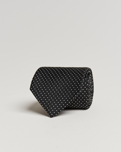 Herr | Slipsar | Amanda Christensen | Micro Dot Classic Tie 8 cm Black/White