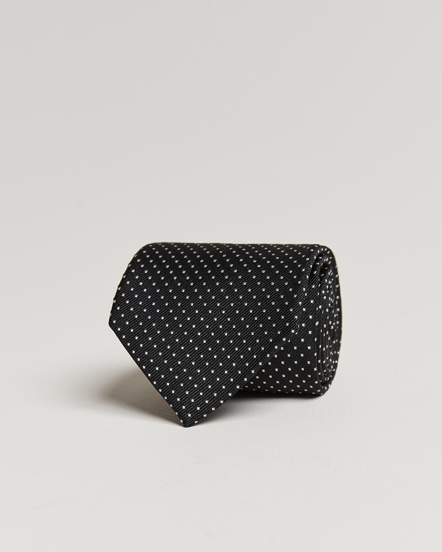 Herr | | Amanda Christensen | Micro Dot Classic Tie 8 cm Black/White