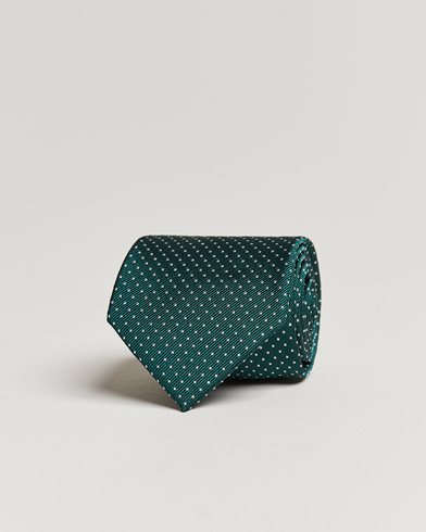 Herr | Amanda Christensen | Amanda Christensen | Micro Dot Classic Tie 8 cm Green/White