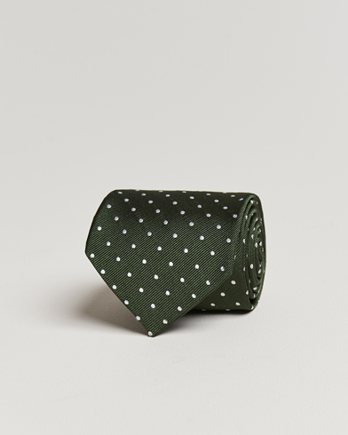 Herr | Slips | Amanda Christensen | Dot Classic Tie 8 cm Green/White