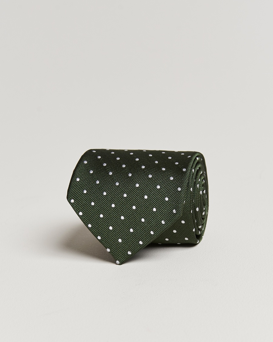 Amanda Christensen Dot Classic Tie 8 cm Green/White – Grön