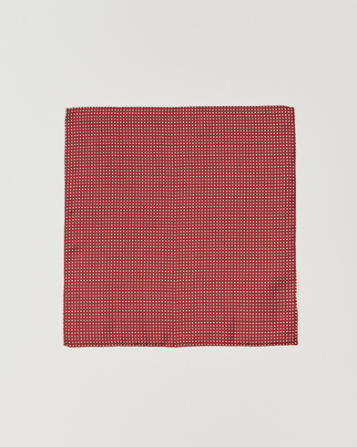 Herr | Näsdukar | Amanda Christensen | Handkerchief Dot Silk Wine Red