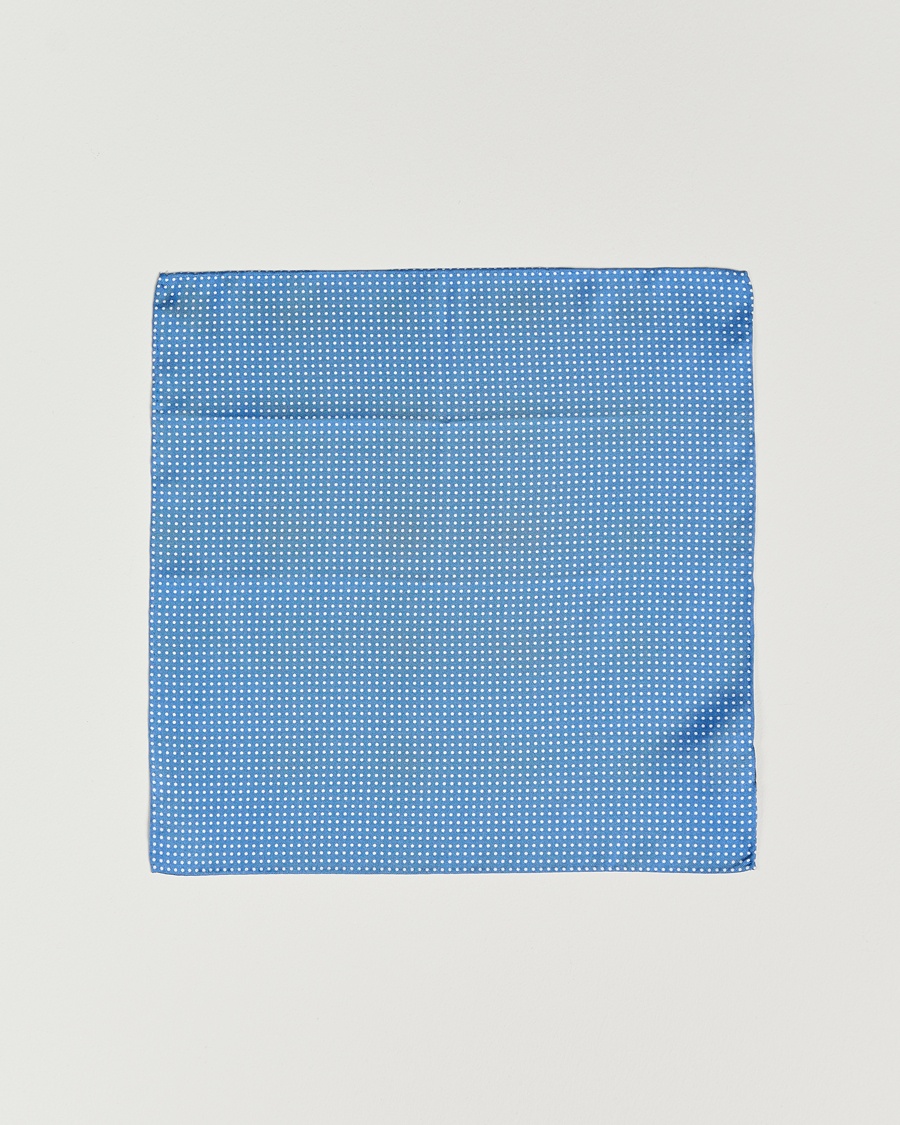 Herr | Näsdukar | Amanda Christensen | Handkerchief Dot Silk Sky Blue