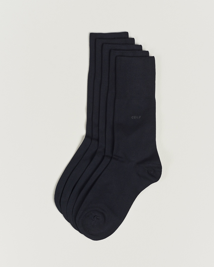 CDLP 5-Pack Bamboo Socks Navy Blue – Blå