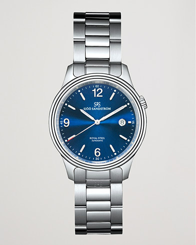 Herr | Fine watches | Sjöö Sandström | Royal Steel Classic 41mm Blue and Steel