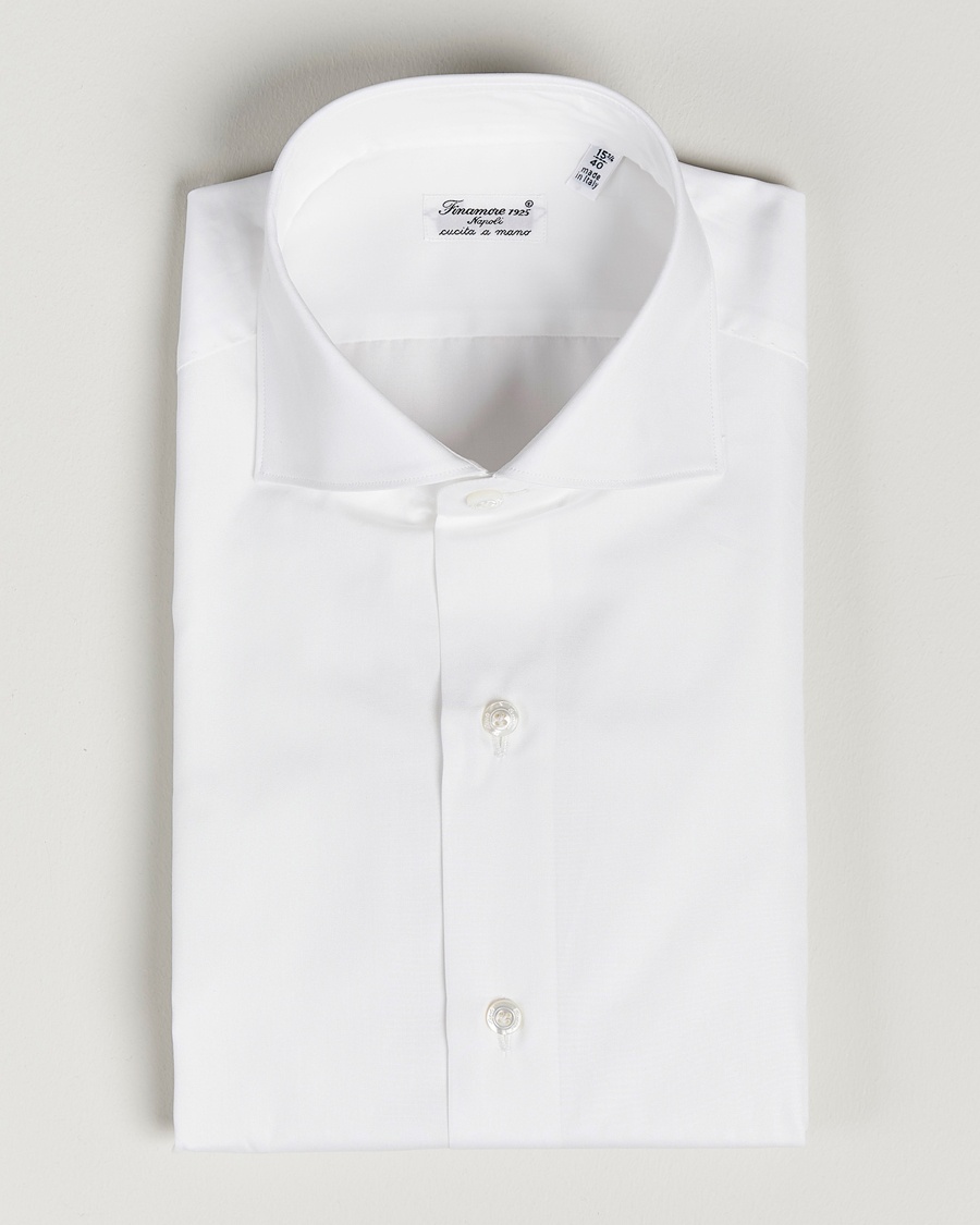 Finamore Napoli Milano Slim Fit Classic Shirt White – Vit