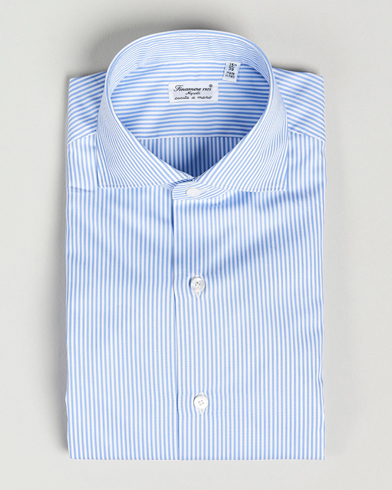 Herr |  | Finamore Napoli | Milano Slim Fit Classic Shirt Blue