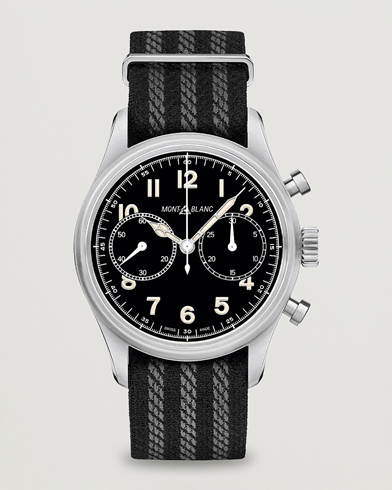 Herr |  | Montblanc | 1858 Steel Automatic Chronograph 42mm Black Dial