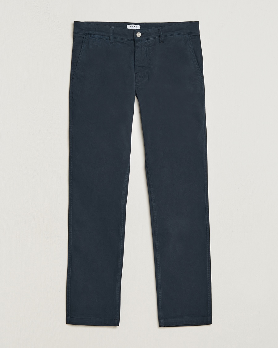 NN07 Marco Slim Fit Stretch Chinos Navy Blue – Blå