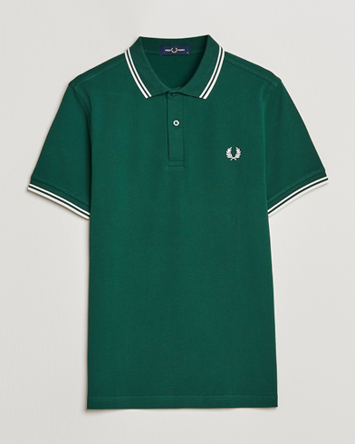 Herr | Fred Perry | Fred Perry | Twin Tipped Polo Shirt Ivy/Snow White