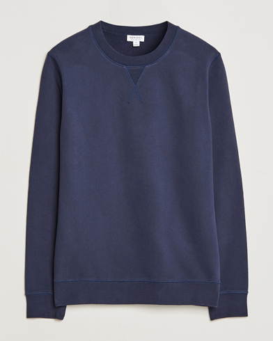 Herr | Loungewear | Sunspel | Loopback Sweatshirt Navy