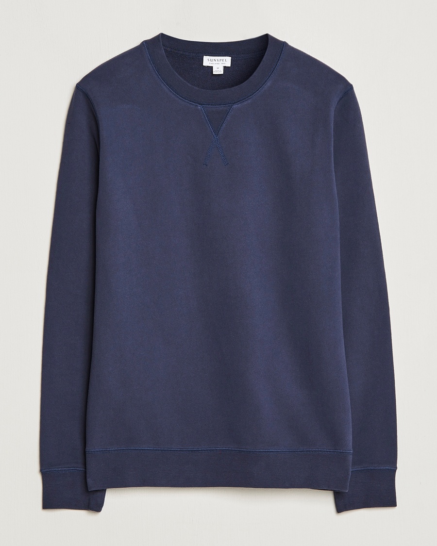 Sunspel Loopback Sweatshirt Navy – Blå