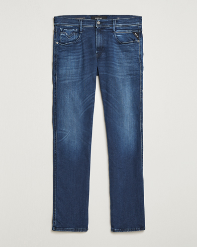 Herr | Blå jeans | Replay | Anbass Hyperflex Re-Used Jeans Dark Blue