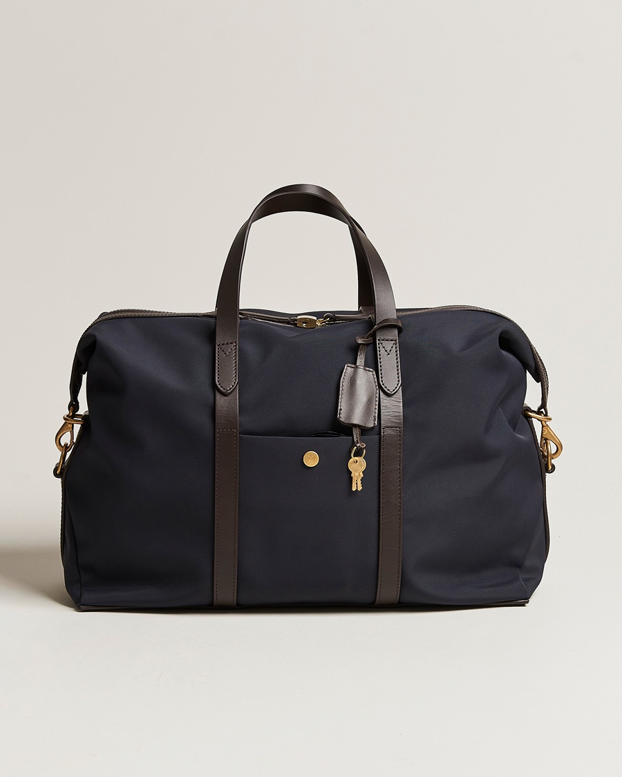 Mismo M/S Avail 48h Nylon Weekendbag Navy/Dark Brown – Blå