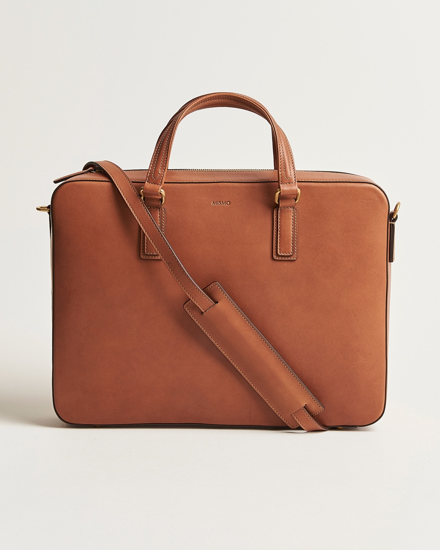 Herr | Portföljer | Mismo | Morris Full Grain Leather Briefcase Tabac