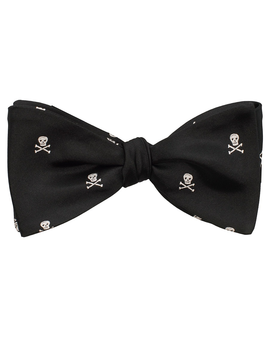  Skull Bow Tie Black