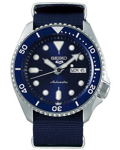  |  5 Sports Mens 43mm 100m Automatic Blue Dial/Nato