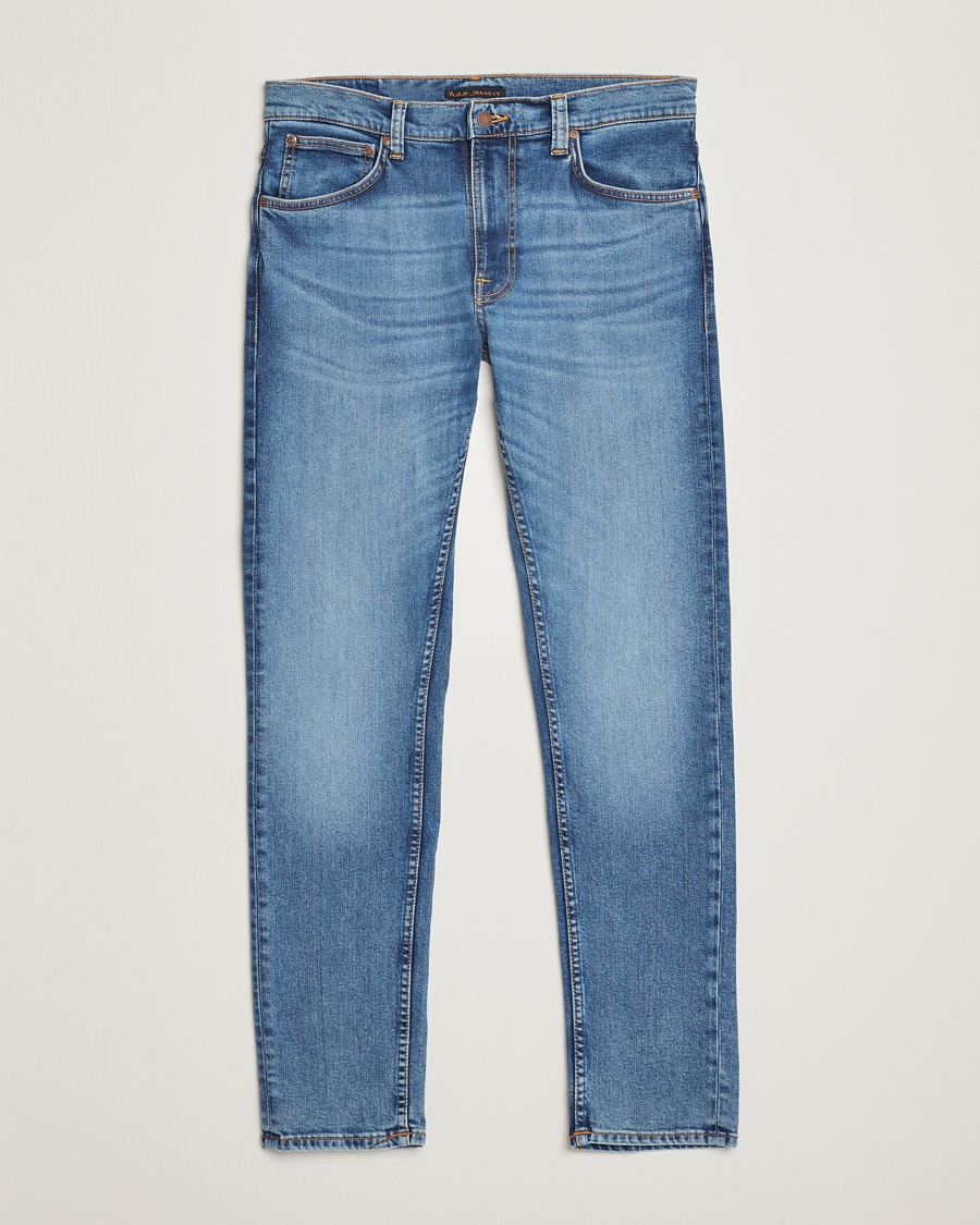 Nudie Jeans Lean Dean Jeans Lost Orange – Blå