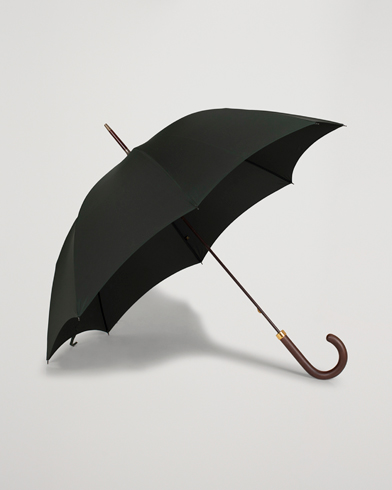 Herr | Möt Regnet Med Stil | Fox Umbrellas | Polished Hardwood Umbrella  Racing Green