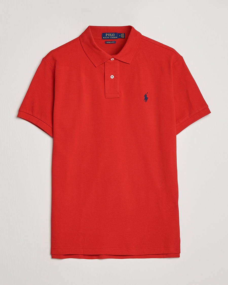 Polo Ralph Lauren Custom Slim Fit Polo Red – Röd