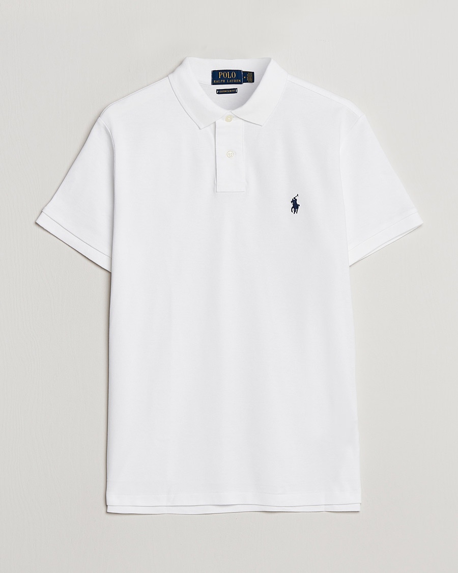 Polo Ralph Lauren Custom Slim Fit Polo White – Vit