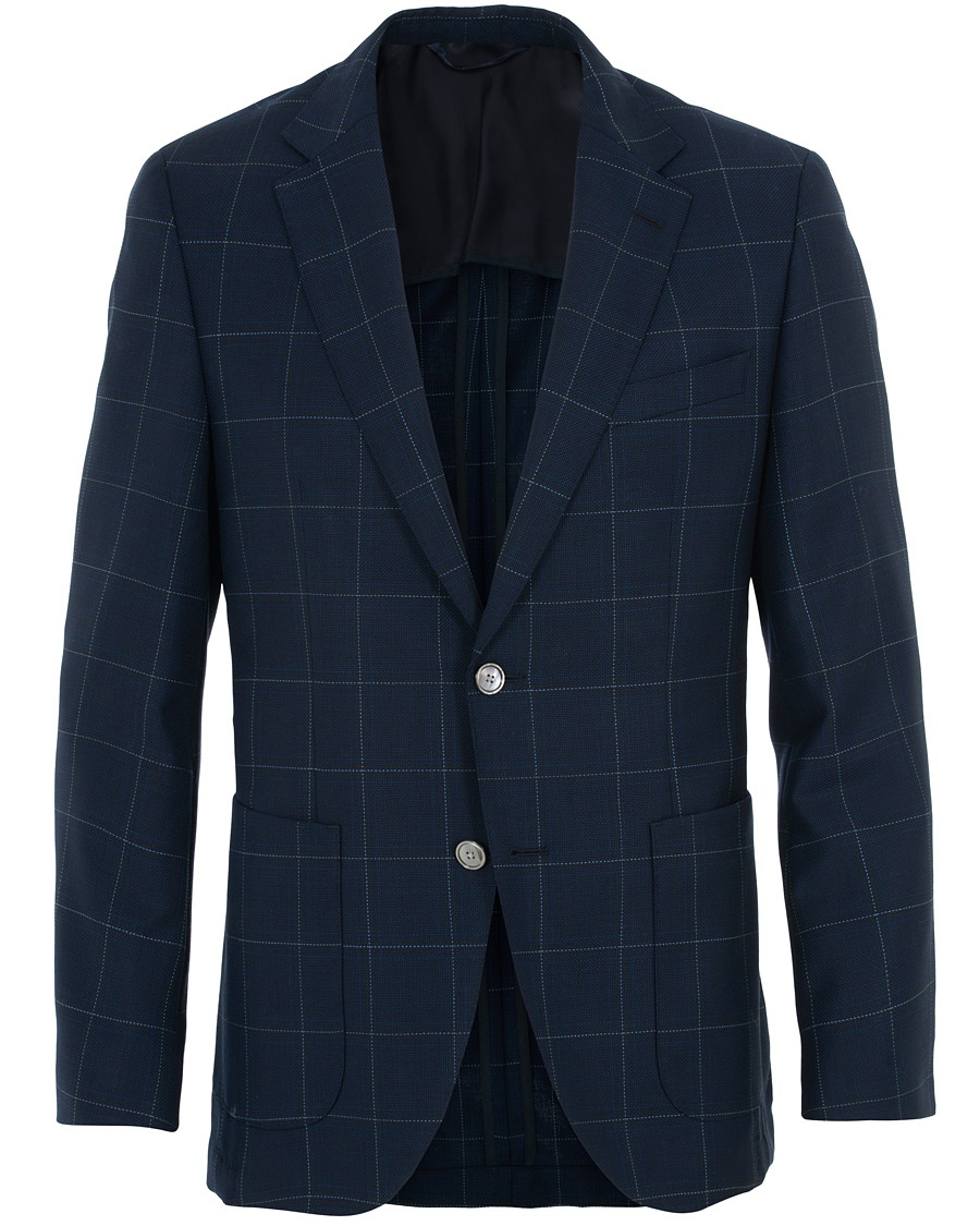BOSS Janson Check Blazer Dark Blue