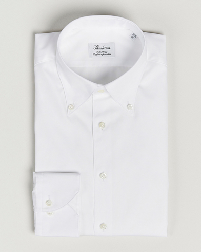 Herr | Festive | Stenströms | Fitted Body Button Down Shirt White
