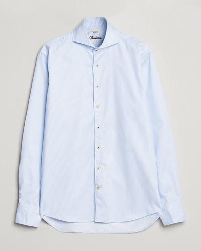 Herr | Stenströms | Stenströms | Fitted Body Pinstriped Casual Shirt Light Blue