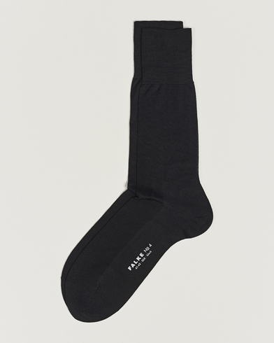 Herr | Knästrumpor | Falke | No. 4 Pure Silk Socks Black