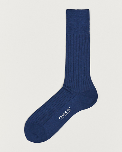 Herr |  | Falke | No. 7 Finest Merino Ribbed Socks Royal Blue