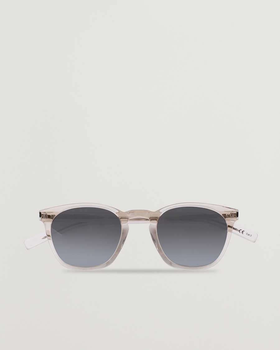 Saint Laurent SL 28 Sunglasses Beige/Silver – Vit