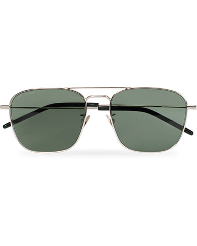 Herr | Pilotsolglasögon | Saint Laurent | SL 309 Sunglasses Silver/Green