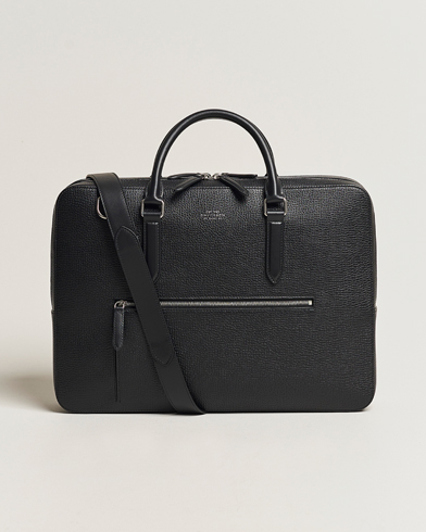 Herr |  | Smythson | Ludlow Large Briefcase with Zip Front Black