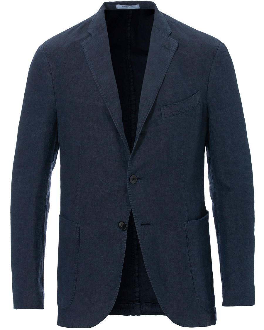  K Jacket Linen Blazer Dark Blue 