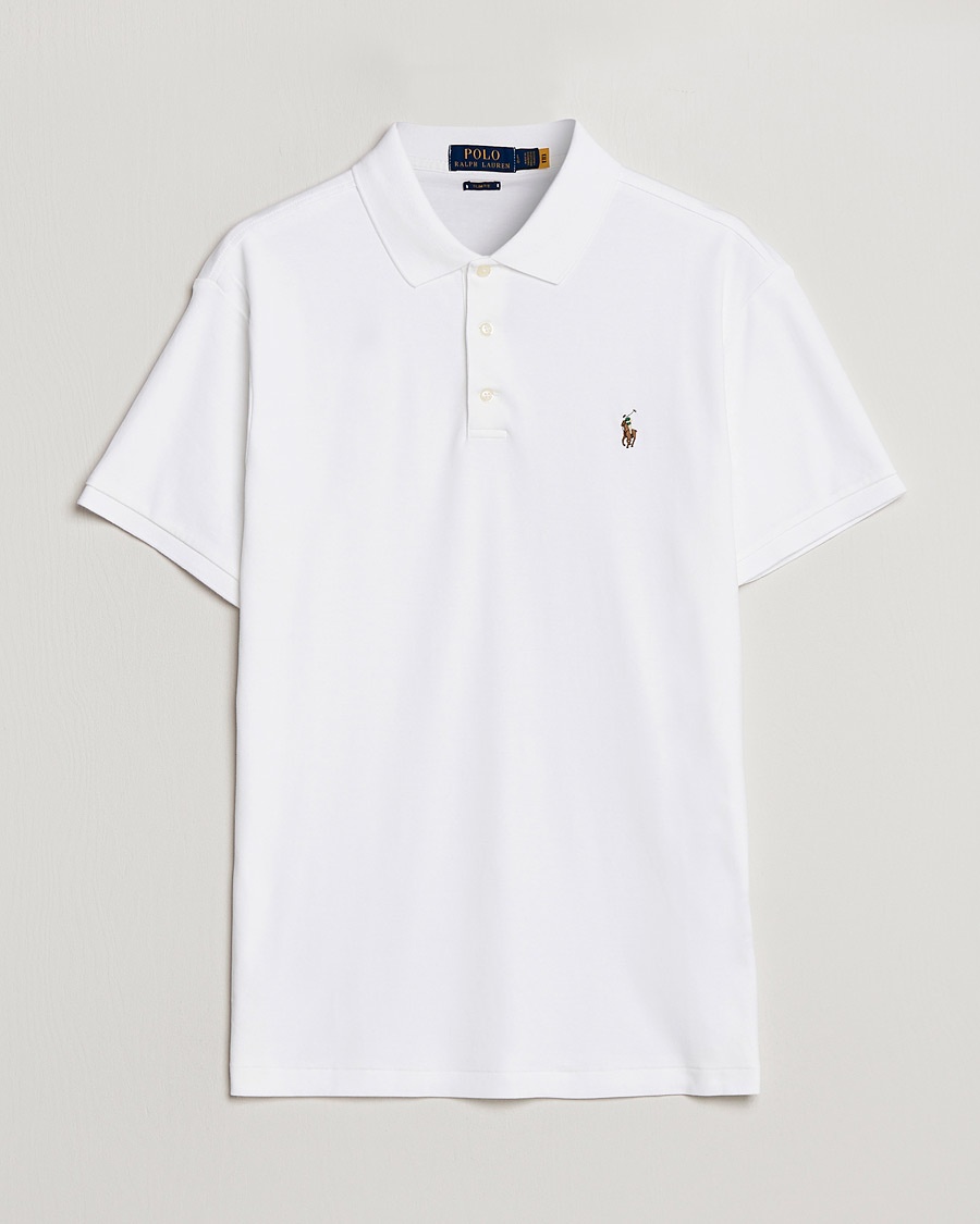 Polo Ralph Lauren Slim Fit Pima Cotton Polo White – Vit