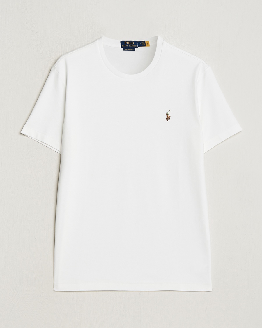 Polo Ralph Lauren Luxury Pima Cotton Crew Neck T-Shirt White – Vit