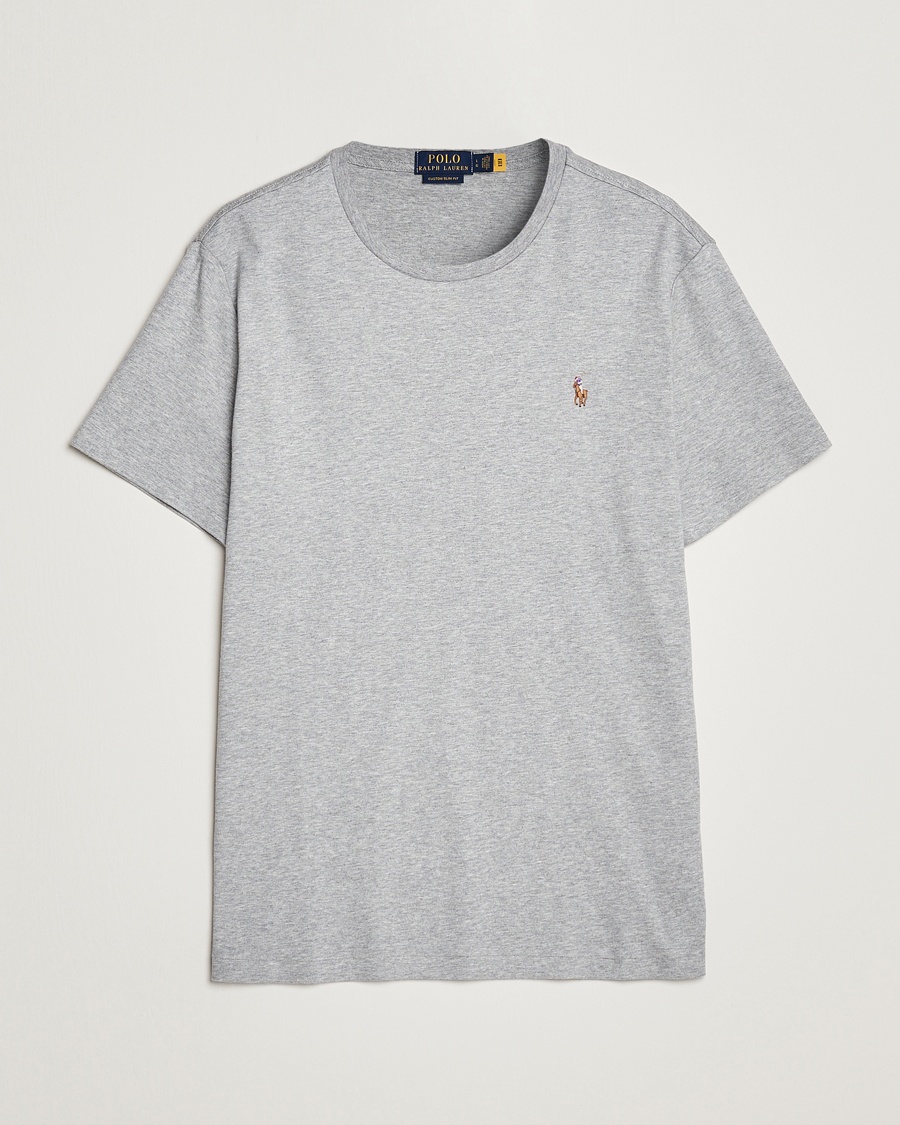 Herr | Kortärmade t-shirts | Polo Ralph Lauren | Luxury Pima Cotton Crew Neck T-Shirt Andover Heather