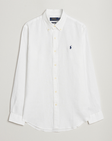 Herr | Preppy Authentic | Polo Ralph Lauren | Custom Fit Linen Button Down White