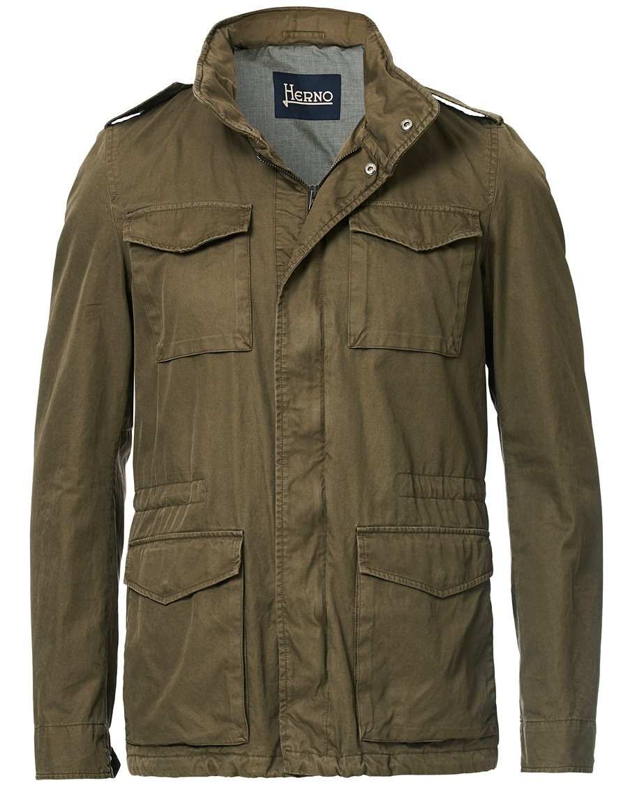 Herr | | Herno | Cotton Field Jacket Military Green
