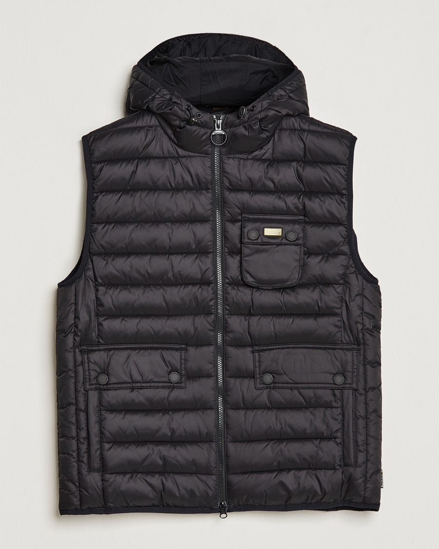 Herr | | Barbour International | Ouston Hooded Gilet Black