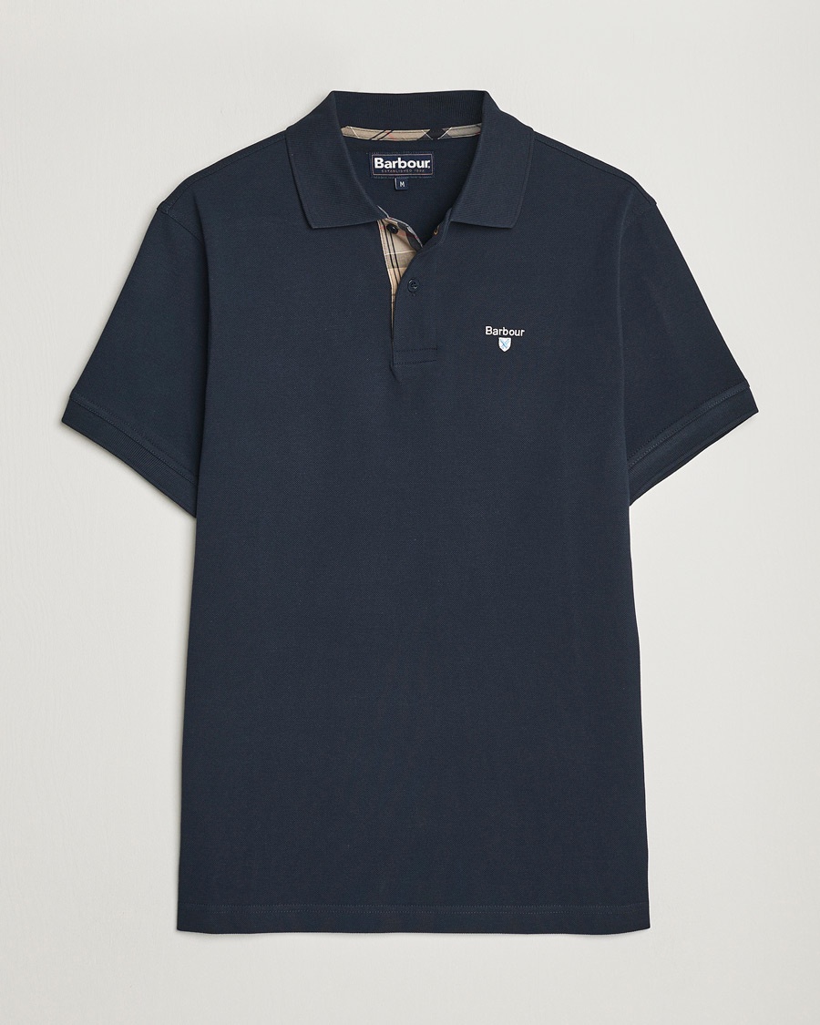 Barbour Lifestyle Tartan Pique Polo Navy – Blå